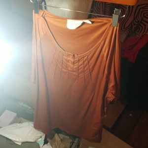 Orange silky shirt style # 8-2801-2 size 48